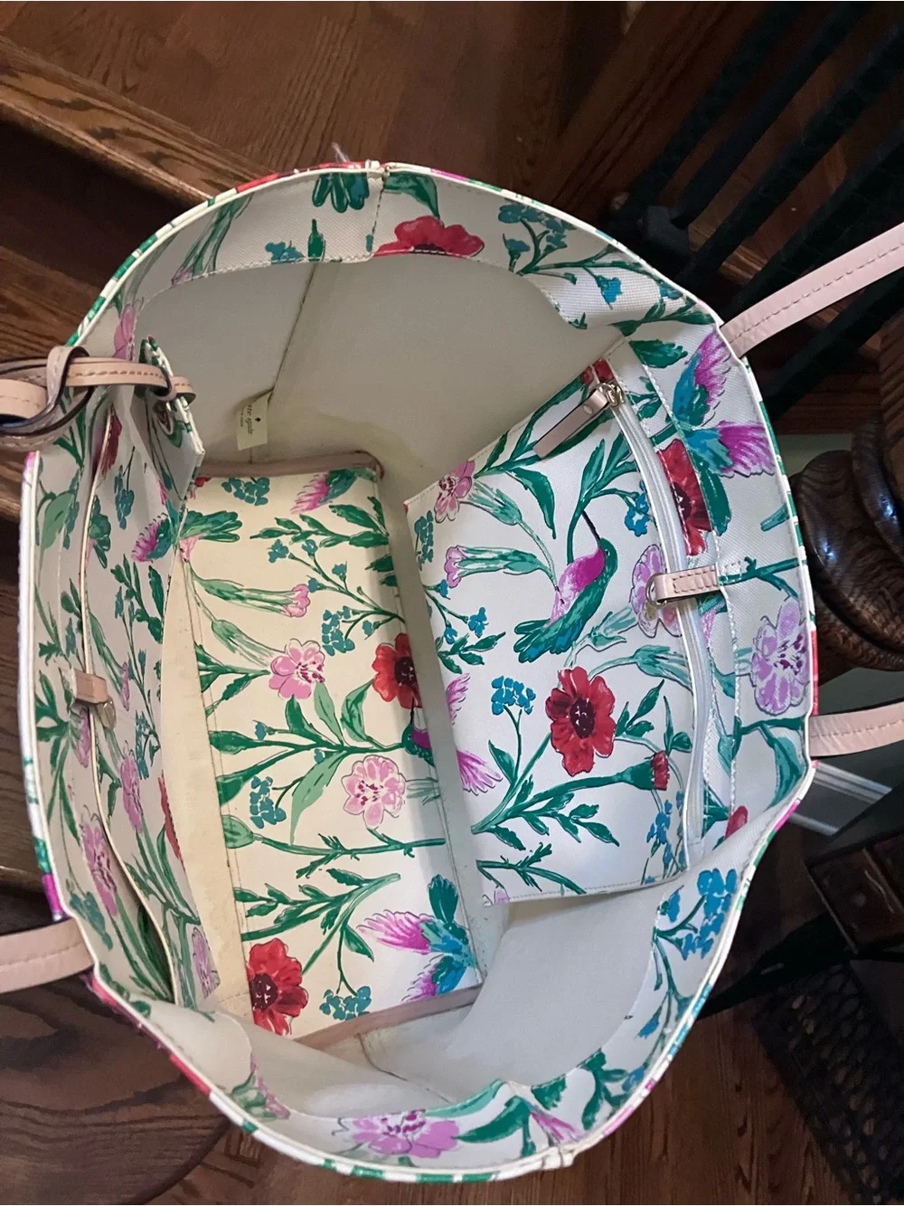 Kate Spade Floral Garden Tote with Cream Handles